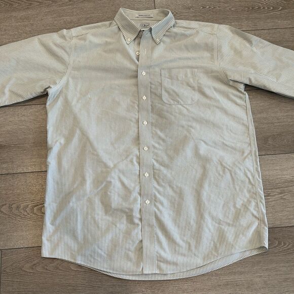 LL Bean Mens 17-36 Long Sleeve Button Down Plaid Wrinkle Resistant Shirts - Picture 6 of 8